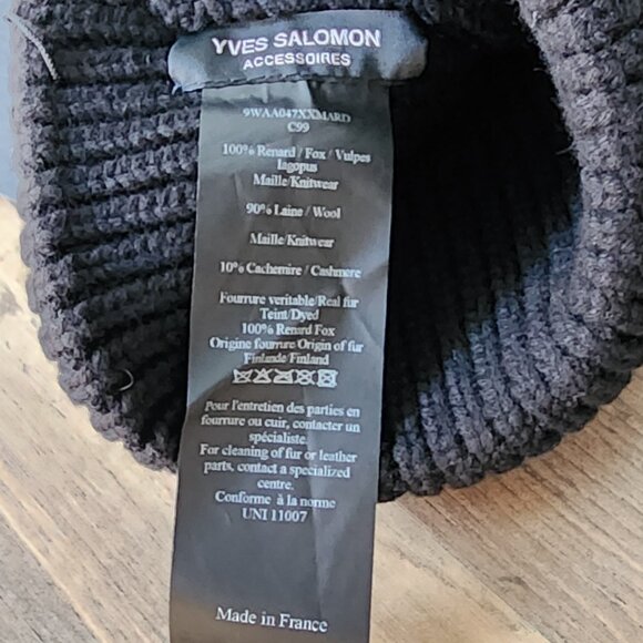 Yves Salomon 9WAA047XXMARD Bonnet Laine – Sophisticated Warmth for Cold Days! - Picture 6 of 11